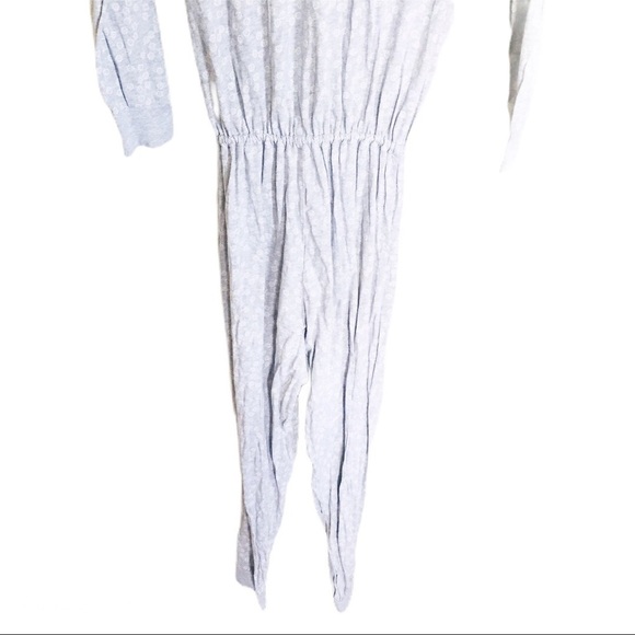 MARKS & SPENCER Floral Onesie/Pyjamas With Long Sleeves Grey Size 6 (UK 10) - Picture 7 of 8